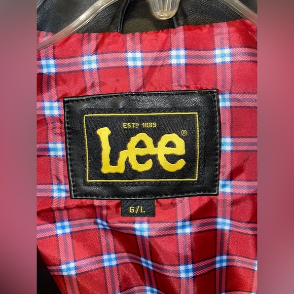 Lee Womens Leather Jacket Size L - Picture 6 of 9